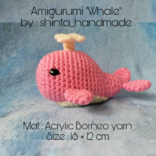 Boneka Rajut Ikan Paus "Amigurumi Whale"