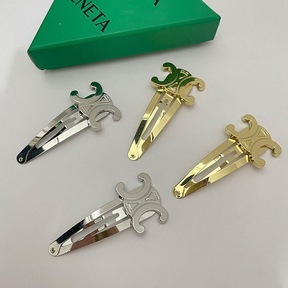 Needway   Multicolour Jepit Rambut Lucu Sederhana Vintage Tetes Air Poni Klip Perempuan Huruf C Bulang Klip Samping Wanita Hair Clips