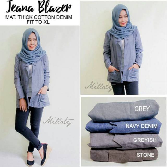 Blazer denim blazer cewek