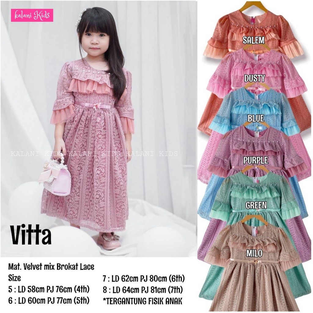 Vitta dress anak by kalani kids