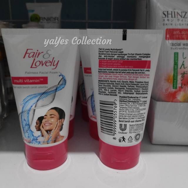 Fair &amp; Lovely Glow multivitamin cream 100 g 50 g 25 g face wash facial foam sabun cuci muka pencerah