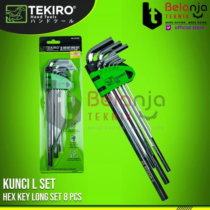 Kunci Tekiro Kunci L Set Panjang 8 Pcs Mm - Kunci L Set Panjang Tekiro