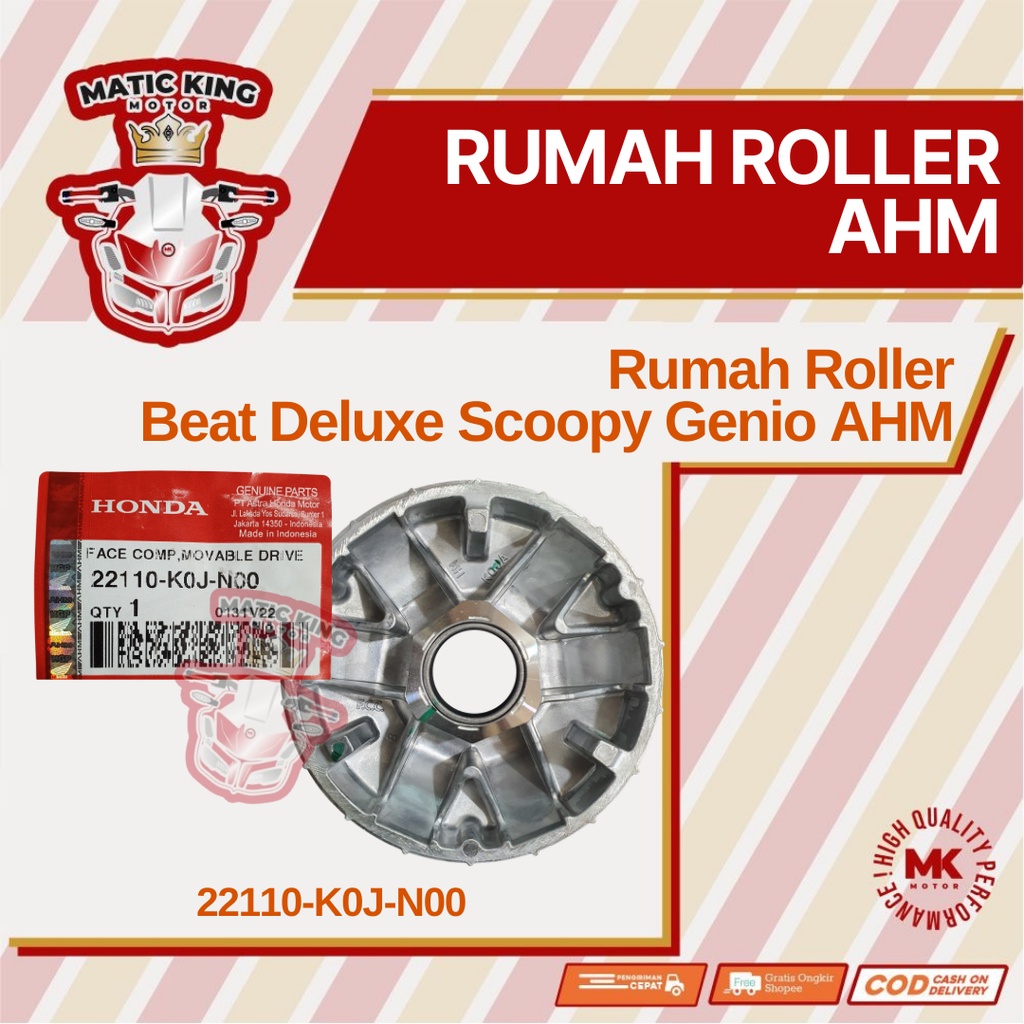 Rumah roller Face Comp Genio Beat New Deluxe Scoopy 2021 22110-K0J-N00 asli AHM