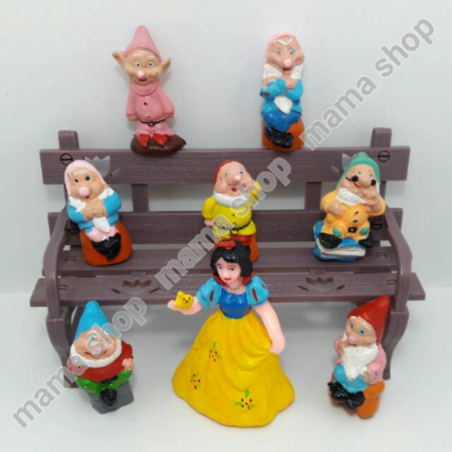 Topper Cake Figure Snow White / Putih Salju / Putri Salju / Hiasan Kue Ultah Anak / Patung Kue