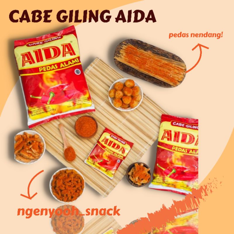 

Cabe Giling AIDA 250g / CABE BUBUK / CABE TABUR / CABE HOT