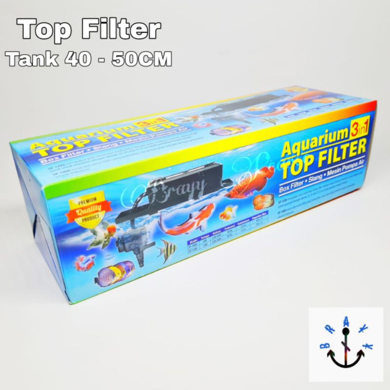 Mesin Pompa Aquarium Top Filter Box Komplit 3 in 1 Rosston 1200 Lengkap Gratis Busa