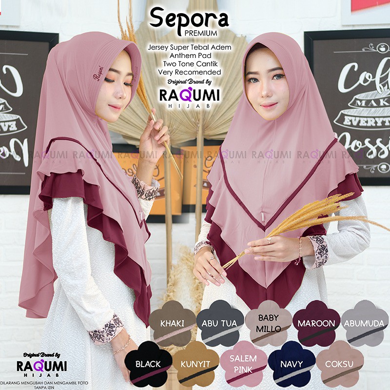 Hijab Instan Sepora Premium Jersey Super Original Raqumi-1