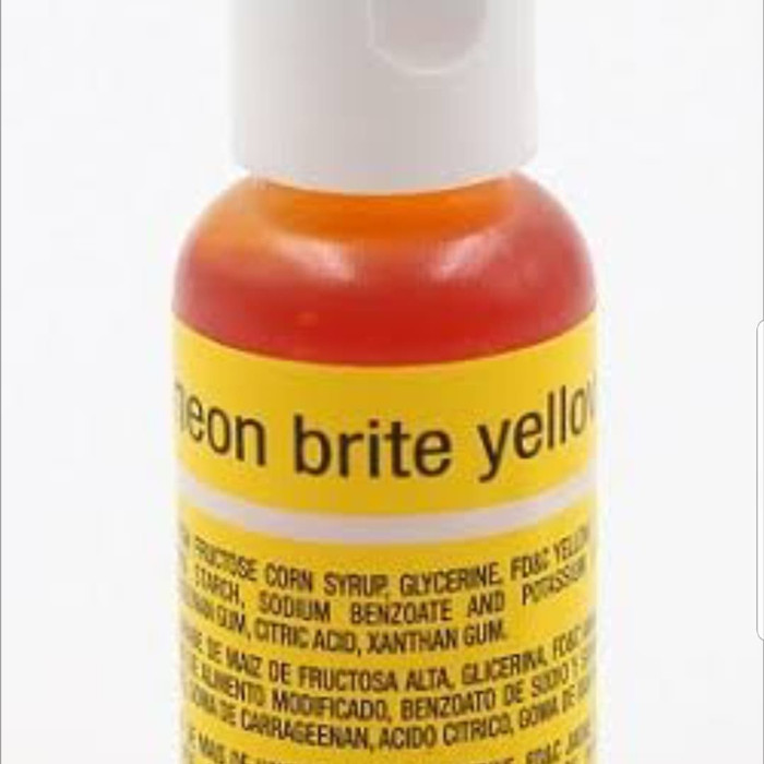

Chefmaster 20gr Neon brite Yellow / soft gel paste icing color pewarna