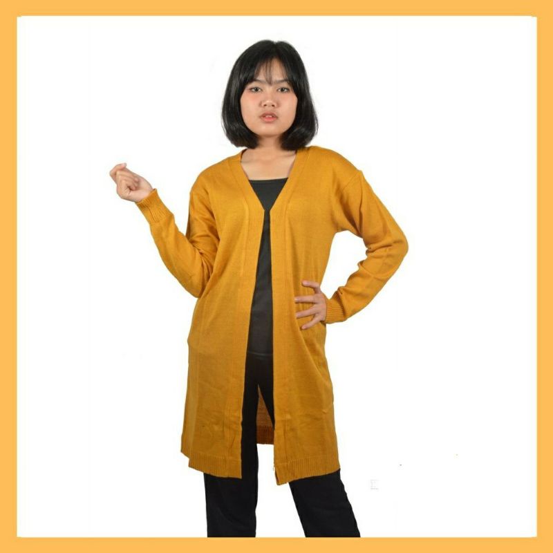 CARDYGAN RAJUT HALUS OUTER RAJUT WANITA LONG PASTEL/TERLARIS