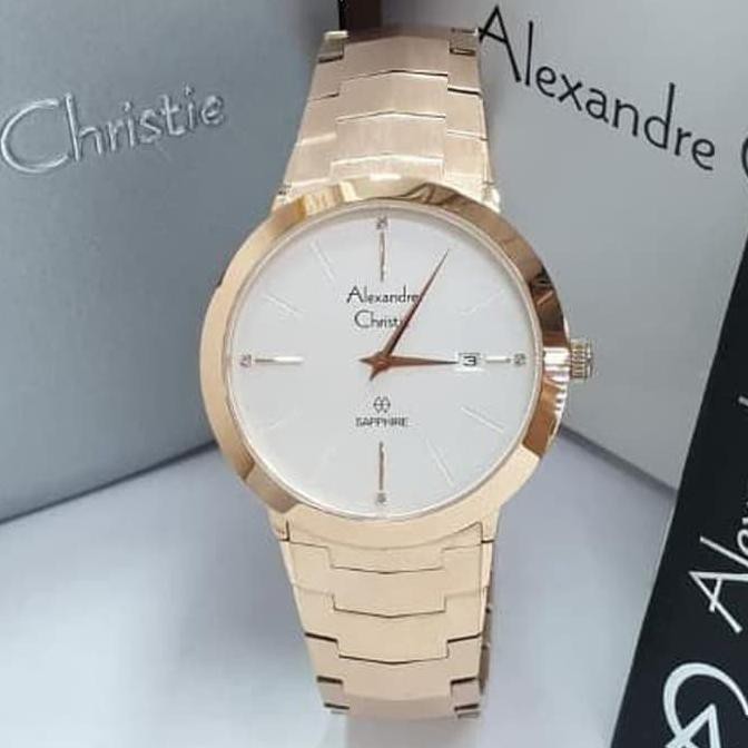 TERBARU PROMO JAM TANGAN WANITA ALEXANDER CRISTIE ORIGINAL AC8568 ROSEGOLD TERLARIS