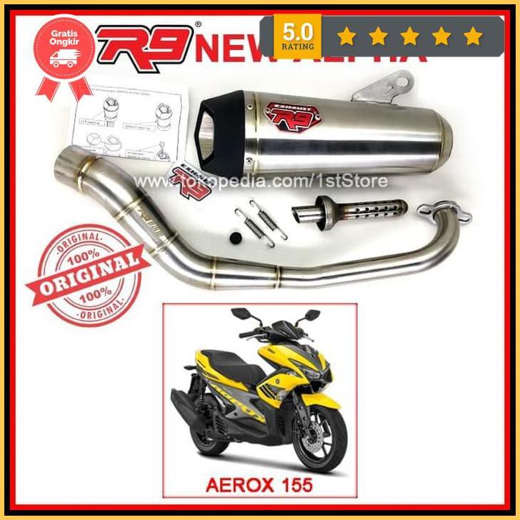 Aerox 155 R9 Alpha Series Knalpot Racing Original Ori R 9 Pnp Aerox155 Jneny789