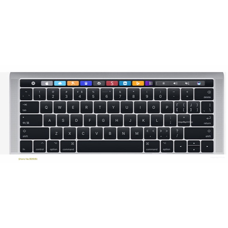 Case Skin Keyboard Enter Bahasa Inggris US Bahan Silikon Untuk MacBook Pro 13&amp;quot; A1706 A1989 A2159 Pro 15&amp;quot; A1990 A1707 Jam Tangan Touch Bar