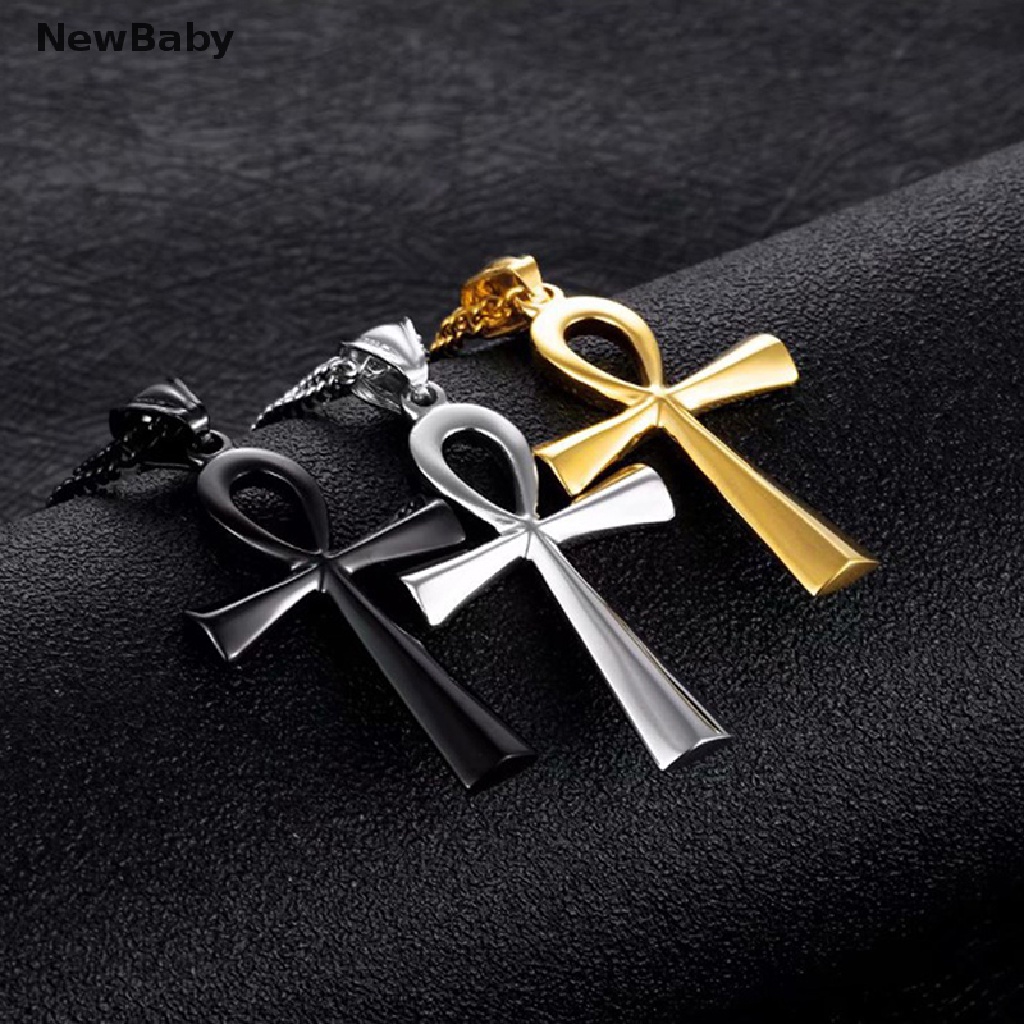 Newbaby Kalung Rantai Liontin Crucifix Ankh Mesir Untuk Hadiah Perhiasan Wanita