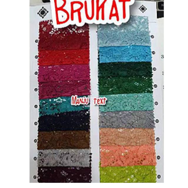 GROSIRAN !!! Kain Brokat Fatmawati / Bahan Brukat Lebar 150 cm  ( harga per 1 roll )   TERMURAH