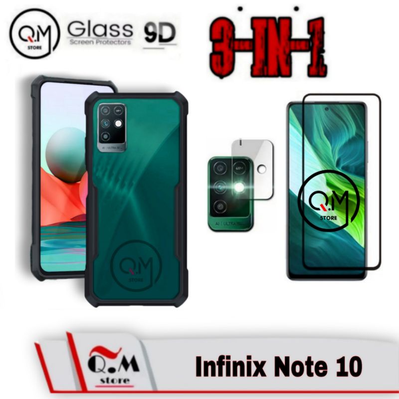 PAKET 3IN1 Case INFINIX NOTE 11S/11 PRO/ Infinix Note 10/10 Pro/10 Pro NFC TPU Transparan Shockproof