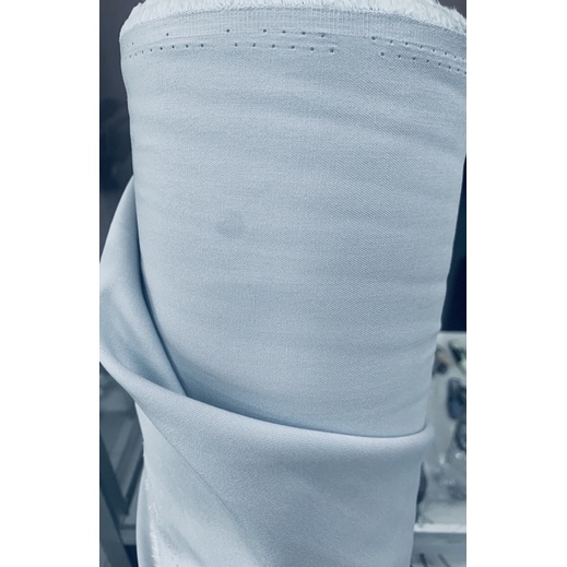 Kain Rayon Twill Polos (100%Rayon) PREMIUM-BIRU MUDA