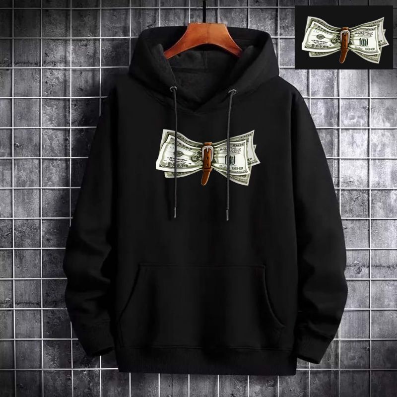 Sweater hoodie pria wanita MONEY termurah bahan fleece tebal