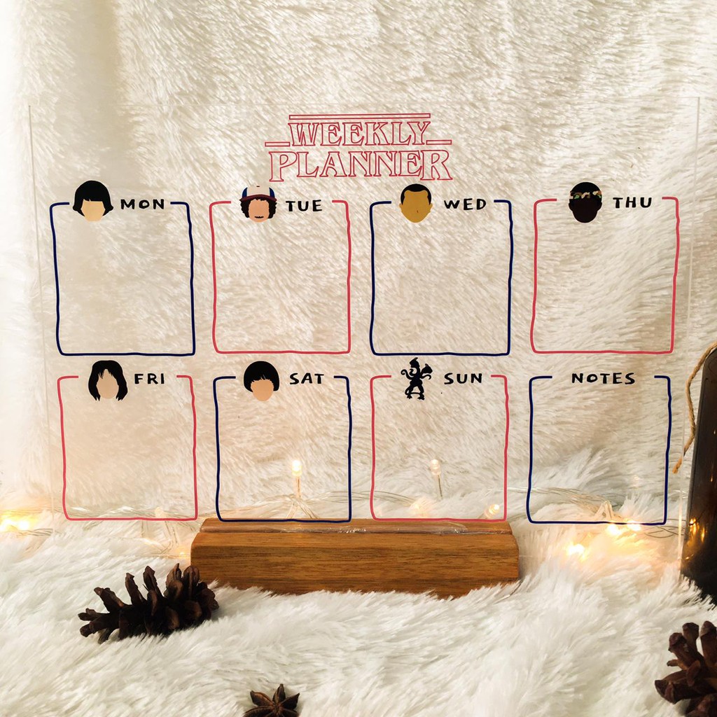 

Acrylic Weekly Planner Stranger Things A4