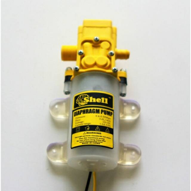 SHELL Dinamo Pompa Air DC 12V Power Sprayer High Pressure Pump Diafragma Cuci AC Steam Motor Mobil