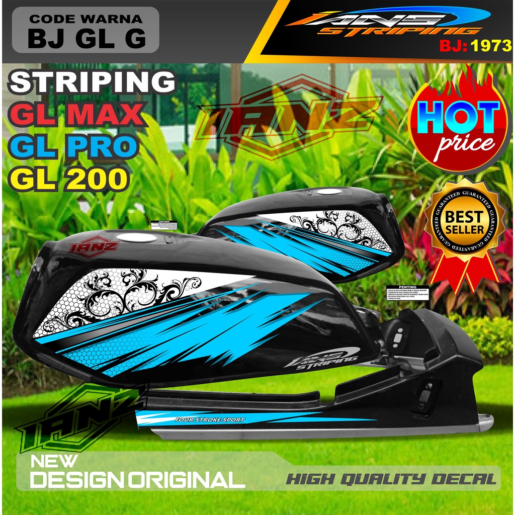 STIKER STRIPING GL PRO NEW DESAIN / STIKER GL 100 TERBARU / STIKER MOTOR