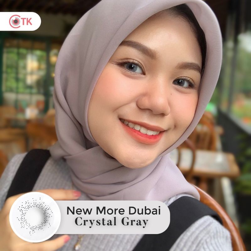 Softlens NEW MORE DUBAI 14.5 MM CRYSTAL GREY MINUS -0.50 S.D -6.00 by CTK