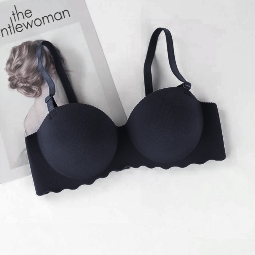Blackpink Bra Seksi Push Up Invisible BH Bralette Strapless Pakain Dalam Wanita 1129-BLACK