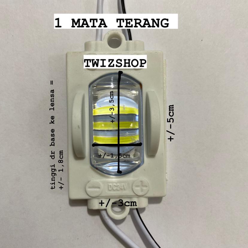 Lampu LED 1 Mata Terang 12 Volt 24 Volt / LED Variasi Mobil Truk Bus