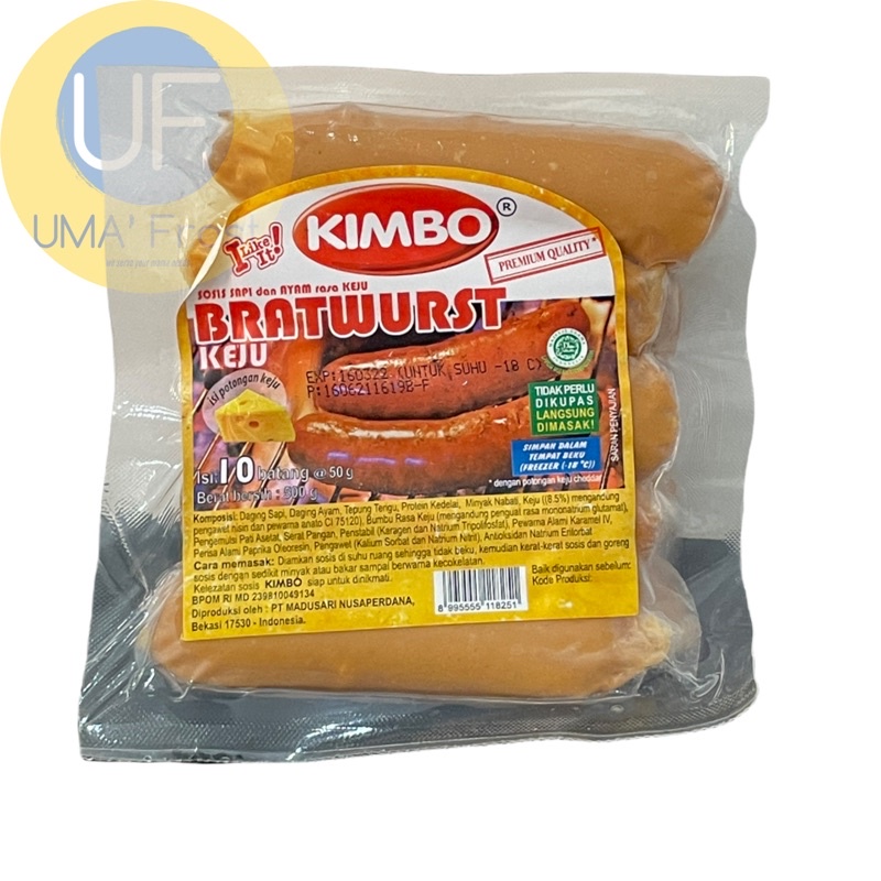 

KIMBO SOSIS BRATWURST KEJU ISI 10 500 GR