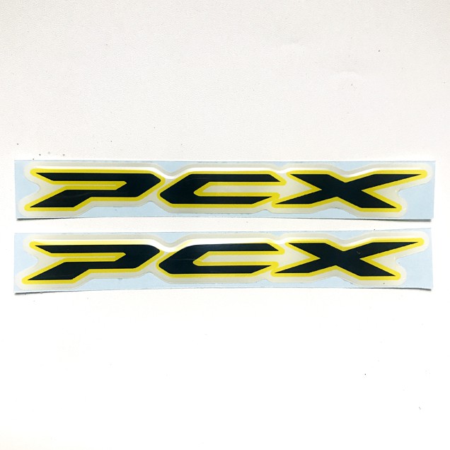 Stiker Timbul HONDA PCX125 PCX150 | Warna Kuning Hitam | Timbul Lentur 3D