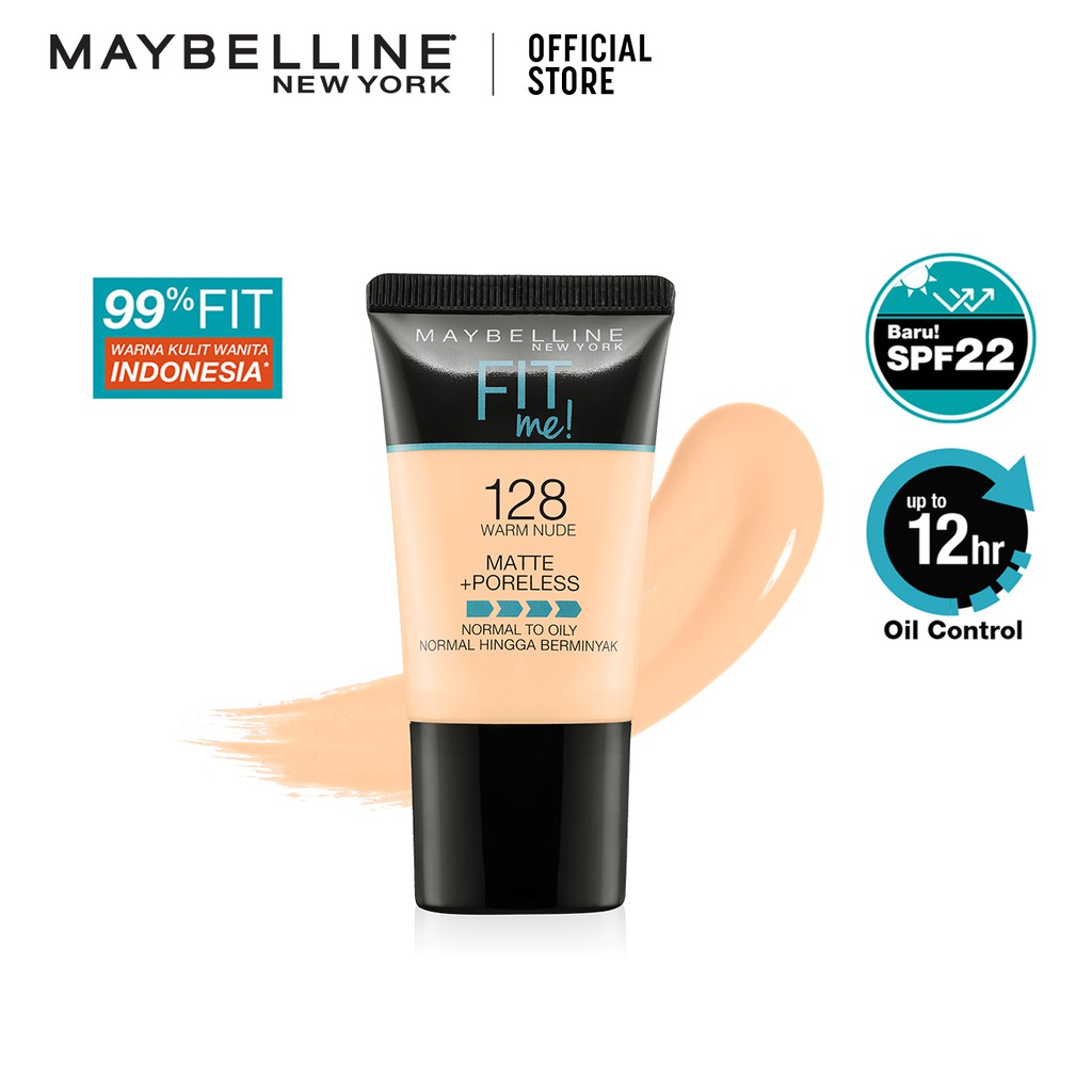 Maybelline Fit Me Matte and Poreless Liquid Foundation (Tube 18ml) - Makeup