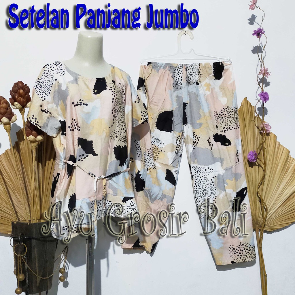 SETELAN JUMBO CELANA PANJANG XXL / BABYDOLL / BAJU TIDUR / PIYAMA BALI