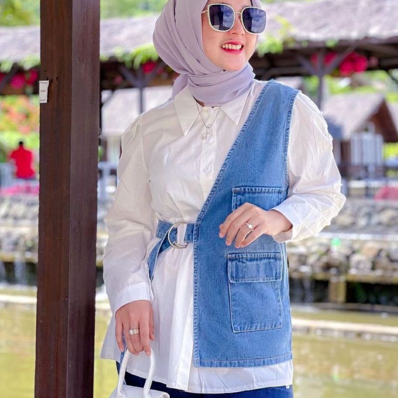 NOMI TUNIK JEANS DENIM KOREAN STYLE