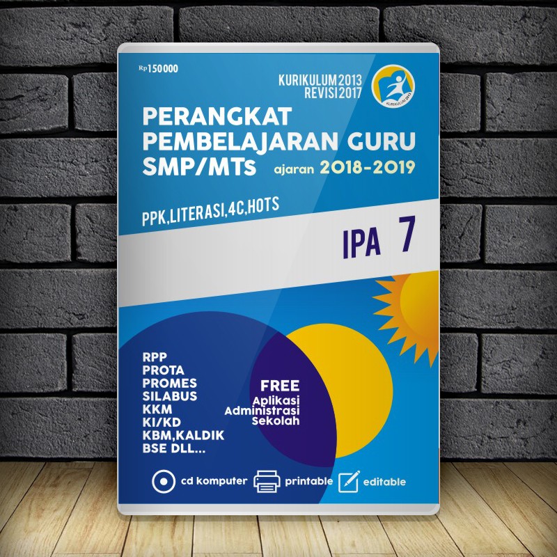 Rpp Ipa Smp Kelas 7 Kurikulum 2013 Revisi 2017 Shopee Indonesia