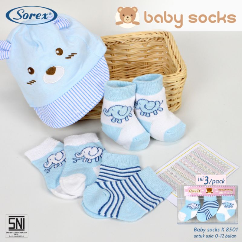 Sorex Baby Socks Kaos Kaki Bayi 0-12 Bln