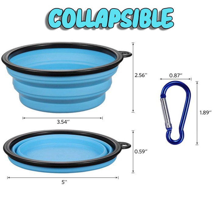 Mangkok Portable Collapsible Anjing Kucing / Pet Bowl Travel Portable