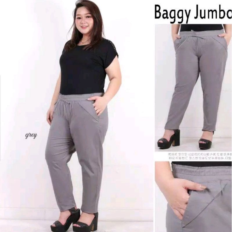 Celana Baggy Jumbo Stretch Premium/Celana Marsya Big Size