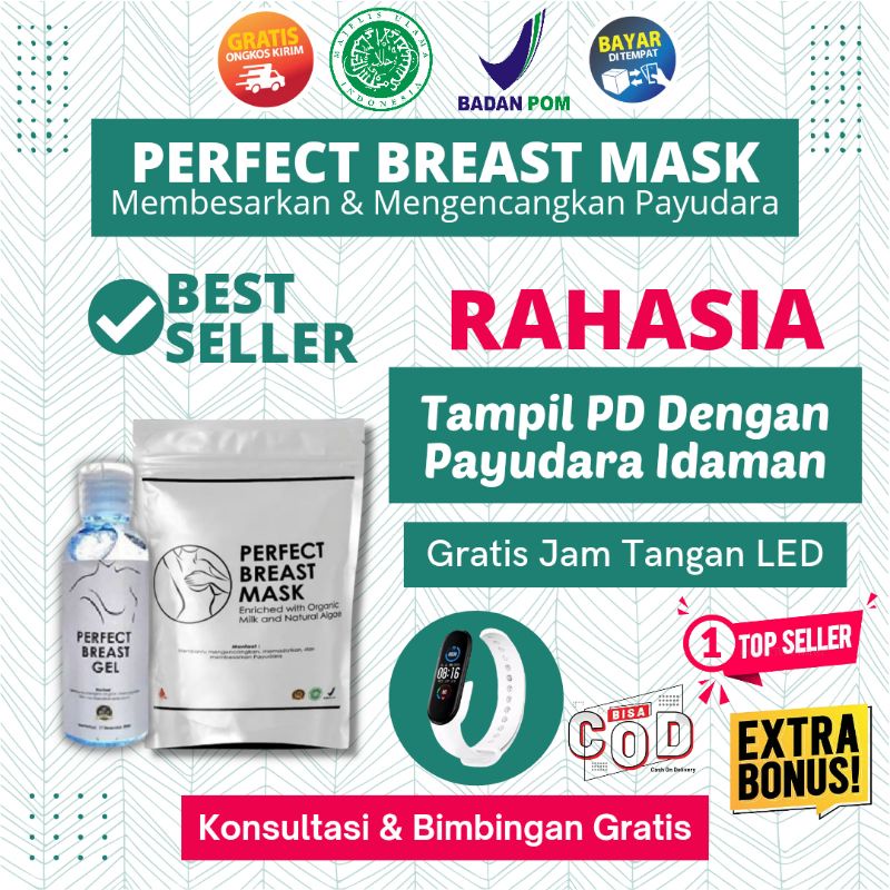 [BISA COD] PERFECT BREAST MASK ISI 15 & PERFECT SERUM GEL 30ML PEMBESAR PAYUDARA AMAN 100% ORIGINAL
