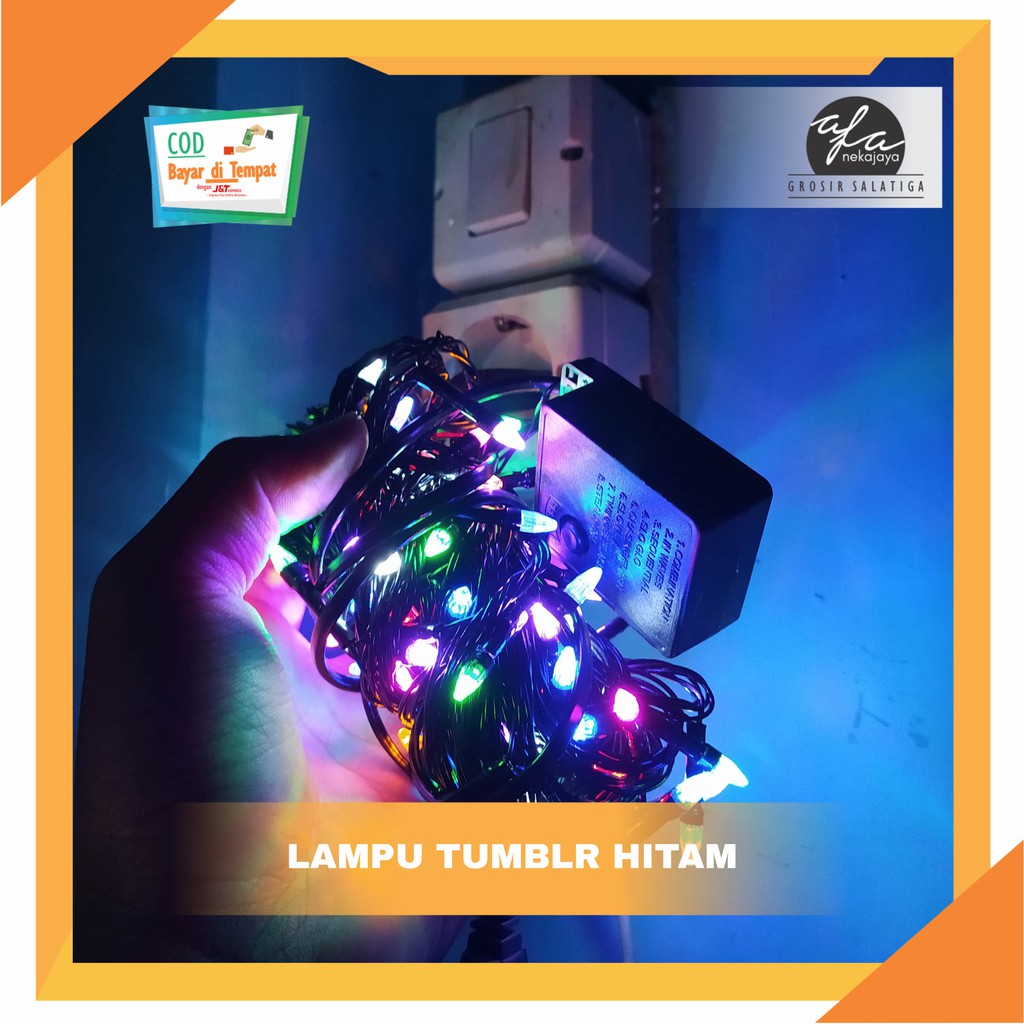 PROMO LAMPU TUMBLR KABEL HITAM TEMBAGA LED 10 METER LAMPU HIAS LAMPU CAFE KELAP-KELIP LIGHT