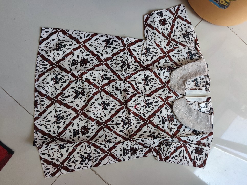 Atasan Batik Anak Sekolah Top Blus Batik Anak Putih Batik Anak Berkerah Perempuan Batik Anak Murah