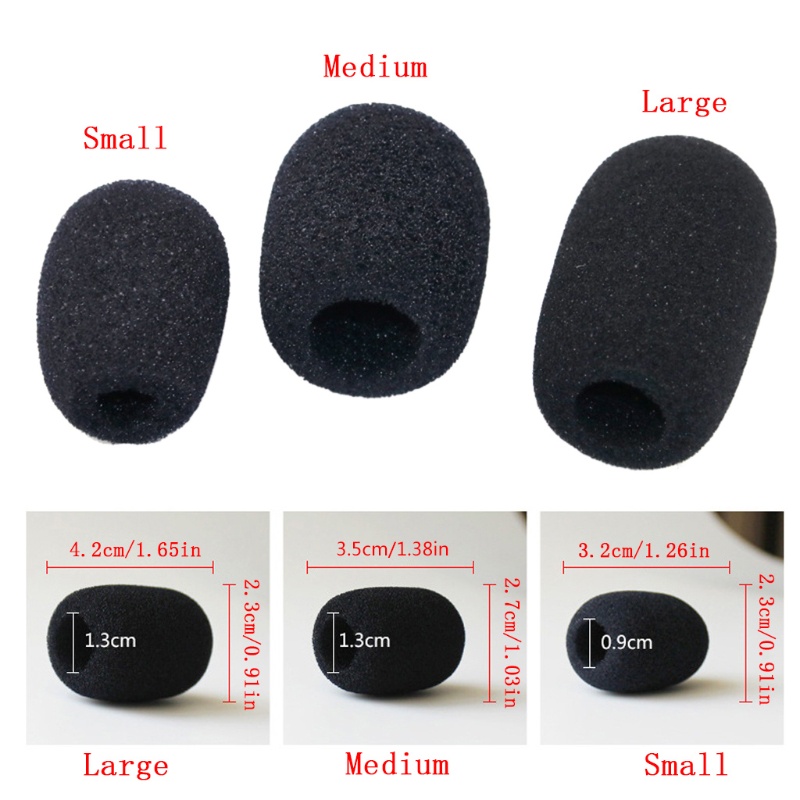 Vivi 10pcs / Set Cover Pelindung Microphone / Headset Bahan Busa Untuk Rapat