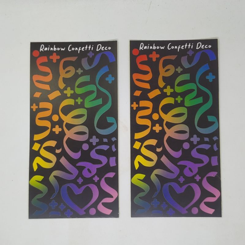 

Rainbow confetti deco sticker