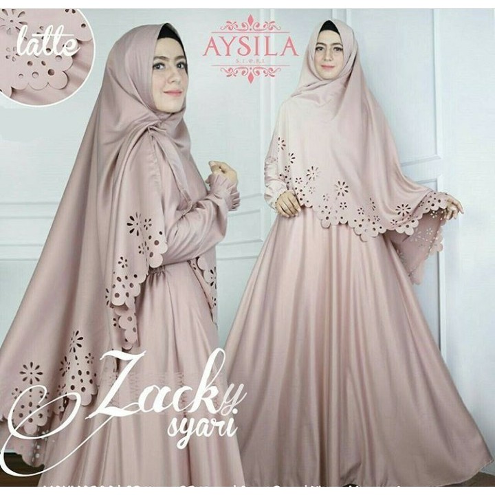 VC525 Gamis Syari Muslim Wanita Cantik Dress Lebaran Cewek Hijab Kece Anggun Bhn Jersey All Size XL