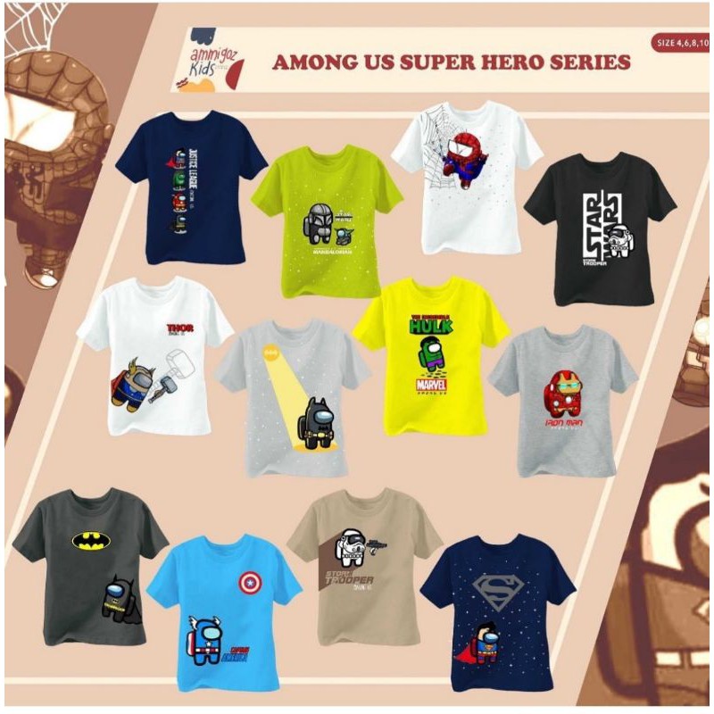 ammigoz kids motif among us superhero