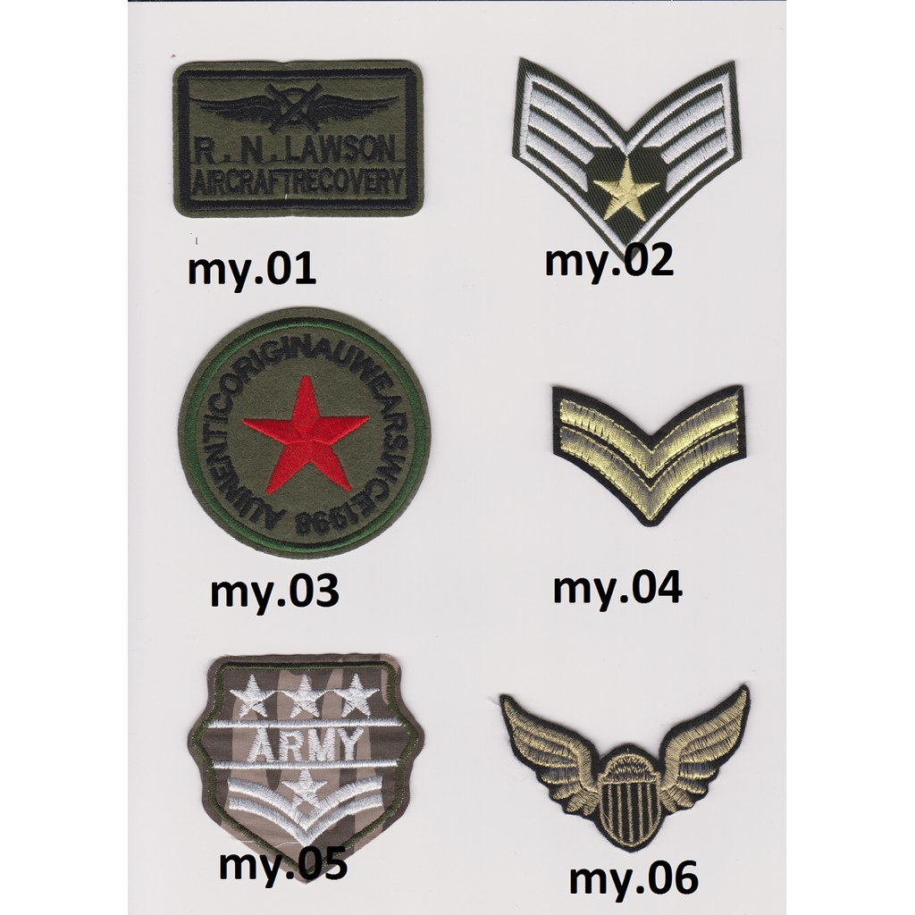 Iron Patch Pilih Variasi ARMY Emblem Bordir Tempel Setrika