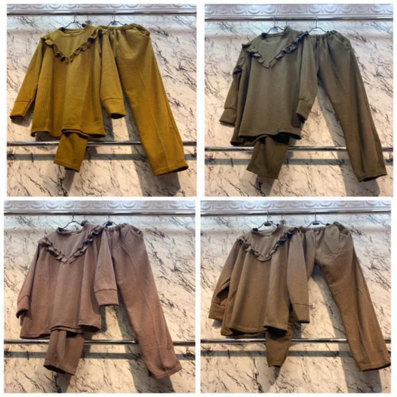 SETCEL KNIT BASIC - SETCEL KNIT MIUDIS / SETCEL MIU / SETELAN RUFFLE