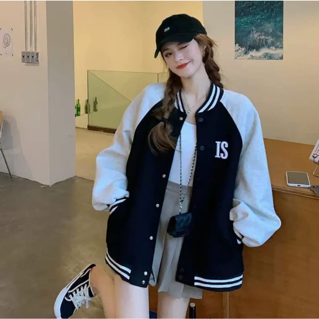 JAKET TRENDI IS BASEBALL WANITA KOREA