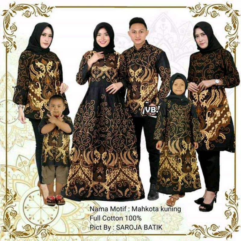 Batik Couple keluarga Maura Couple Sania Ruffle Ori Ndoro Jowi dnt termurah