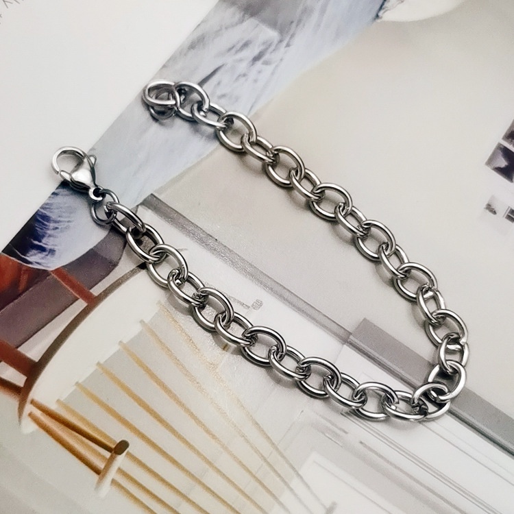 Gelang pengolahan Eropa dan Amerika baru stainless steel gelang pria dan wanita gelang indah