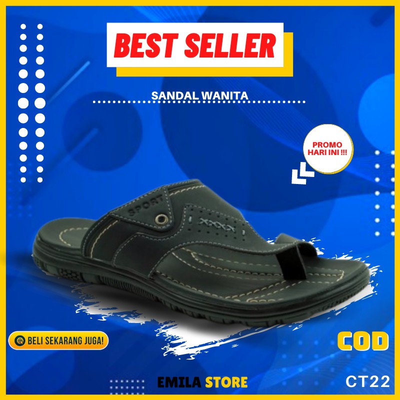 Sandal Rumah Jepit Pria Santai Kekinian Kondangan Pesta Keren Casual Original Murah Cowok CT22