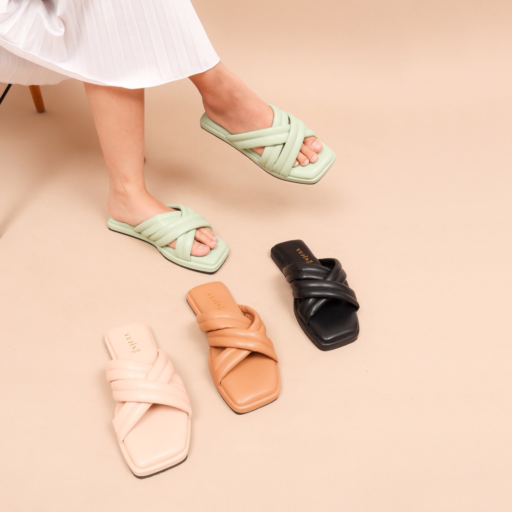 YUJIN Sandal Teplek Wanita Haruka Korean Fashion Style Sandals